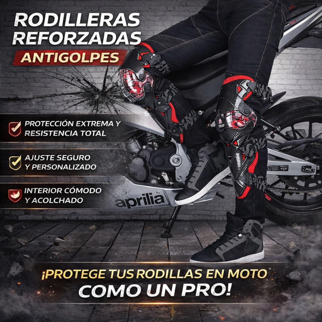 Rodilleras Vemar para Moto Antigolpes Reforzadas